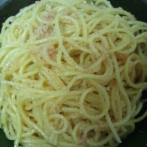 オリーブオイルで、和風明太子パスタ☆